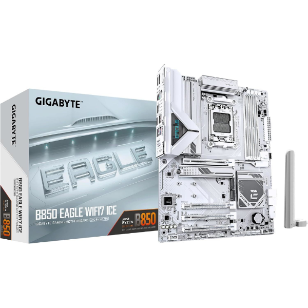 B850-EAGLEWF7ICE 8200MHz OC DDR5 AM5 M.2 WIFI7 HDMI DP ATX Anakart resmi