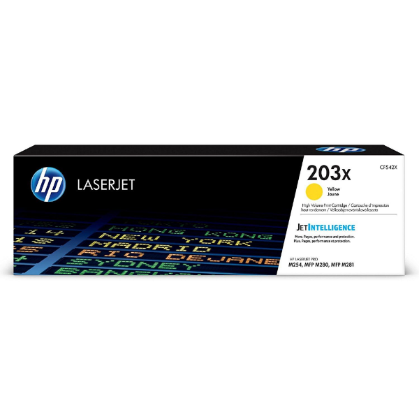 No 203X Yüksek Kapasiteli Sarı 2500 Sayfa Lazer Toner resmi