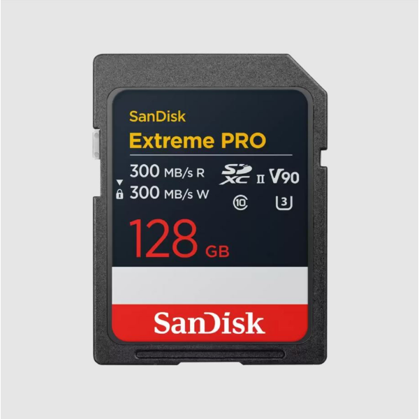 128GB Extreme Pro SDXC UHS-II V90 300MB/s SD Card resmi