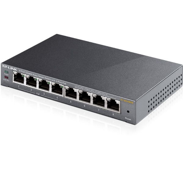 10/100/1000Mbps 8xPort PoE Destekli Easy Smart Switch resmi