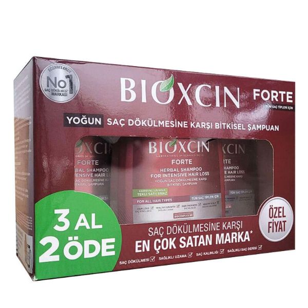 Bioxcin Forte Yoğun Saç Dökülmesine Karşı Bitkisel Şampuan 300 ml - 3 Al 2 Öde Özel Fiyat Etiketli